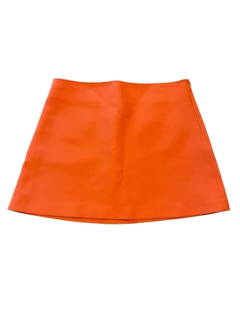 Zara Vibrant Orange A-Line Mini Skirt